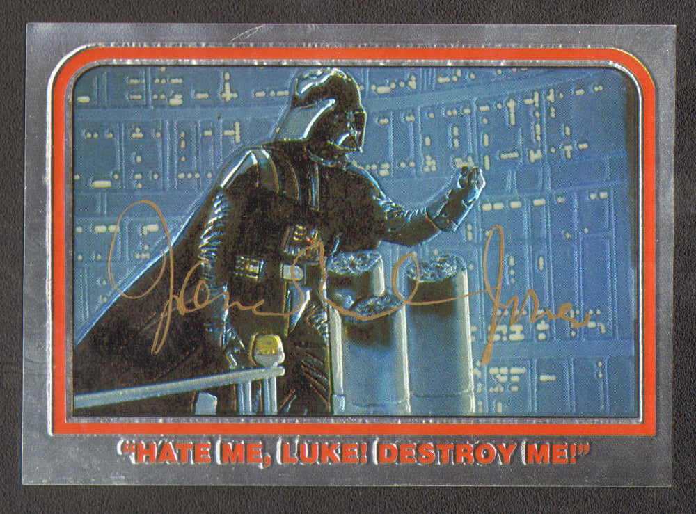 James Earl Jones as Darth Vader in Star Wars: The Empire Strikes Back Vintage Signed Topps Chrome Reissue Trading Card