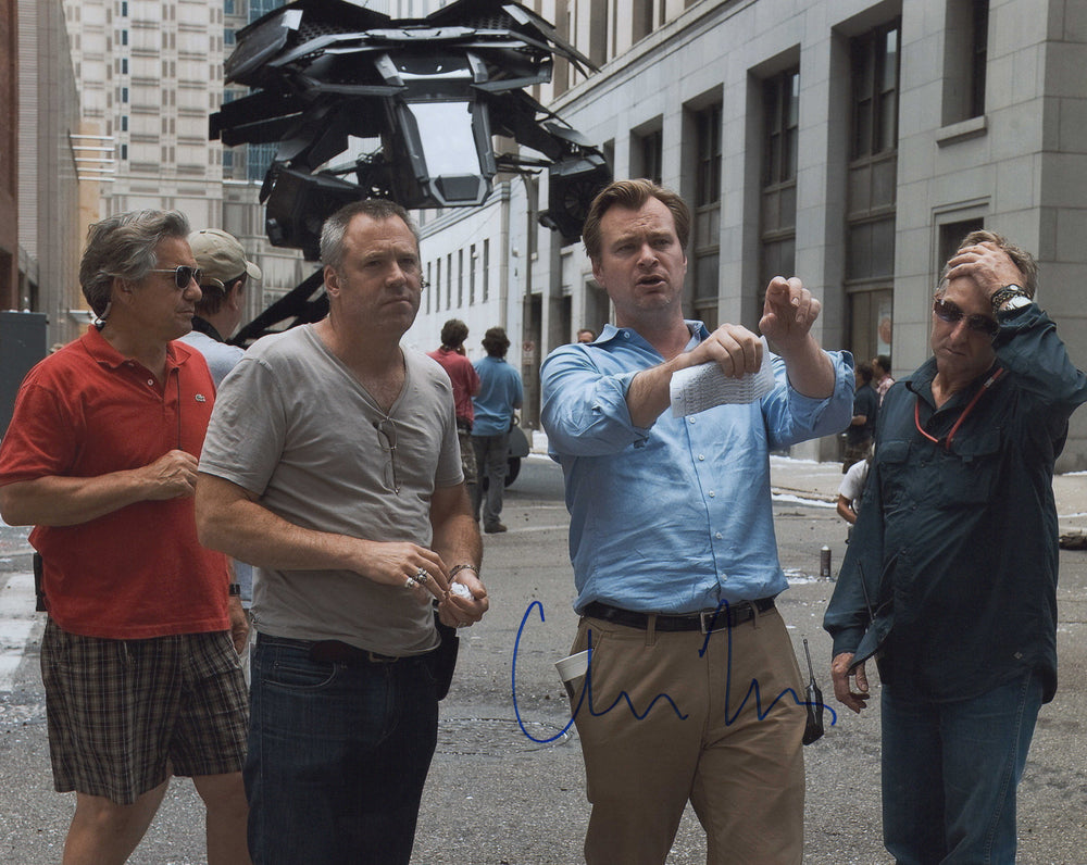 Christopher Nolan Directing The Dark Knight Rises Signed 16x20 Photo