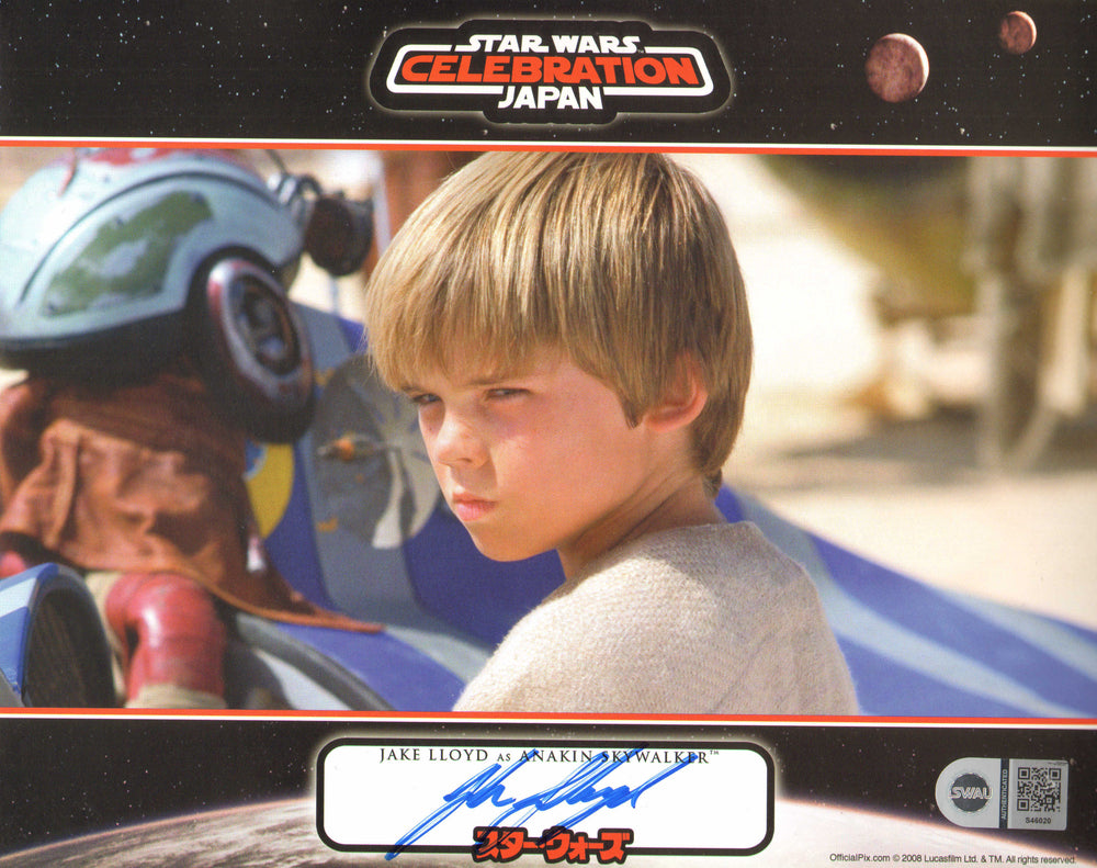 Jake Lloyd as Anakin Skywalker in Star Wars Episode I: The Phantom Menace (Official Pix Celebration / SWAU) Signed 8x10 Photo