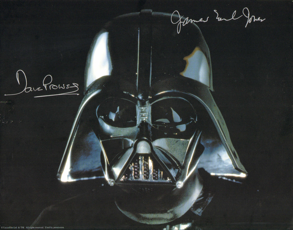 James Earl Jones & Dave Prowse as Darth Vader in Star Wars: The Empire Strikes Back Signed 11x14 Photo