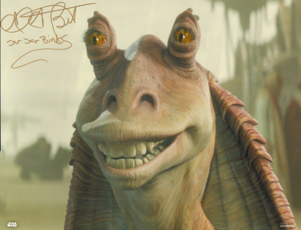 Ahmed Best as Jar Jar Binks in Star Wars Episode I: The Phantom Menace Signed 11x14 Photo with Character Name