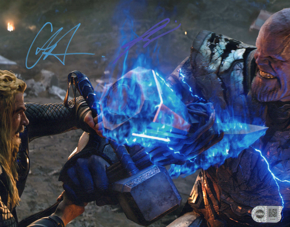 Josh Brolin as Thanos & Chris Hemsworth as Thor in Avengers: Endgame (SWAU) Signed 11x14 Photo