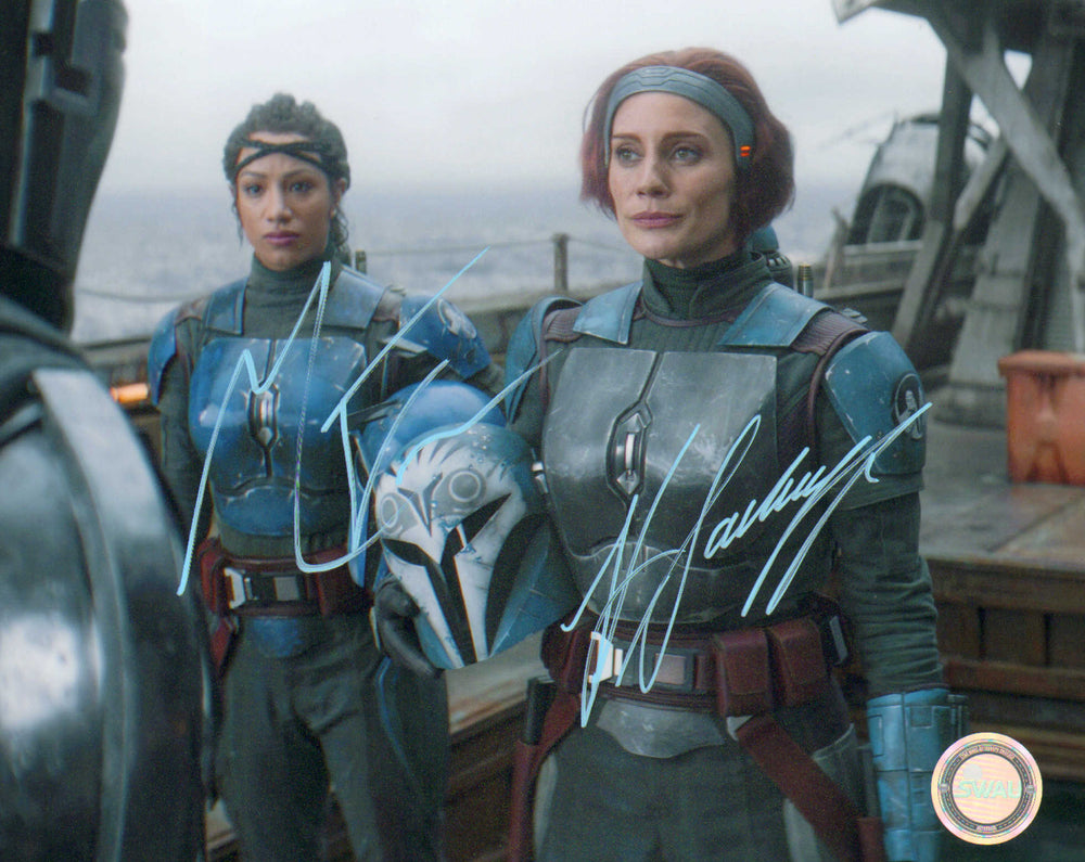 Katee Sackhoff as Bo-Katan and Mercedes Varnado as Koska Reeves in Star Wars: The Mandalorian (SWAU) Signed 8x10 Photo