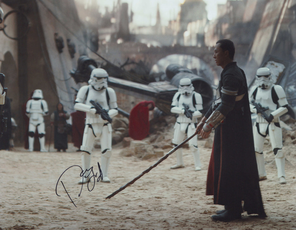 Donnie Yen as Chirrut Îmwe in Rogue One: A Star Wars Story Signed 16x20 Photo