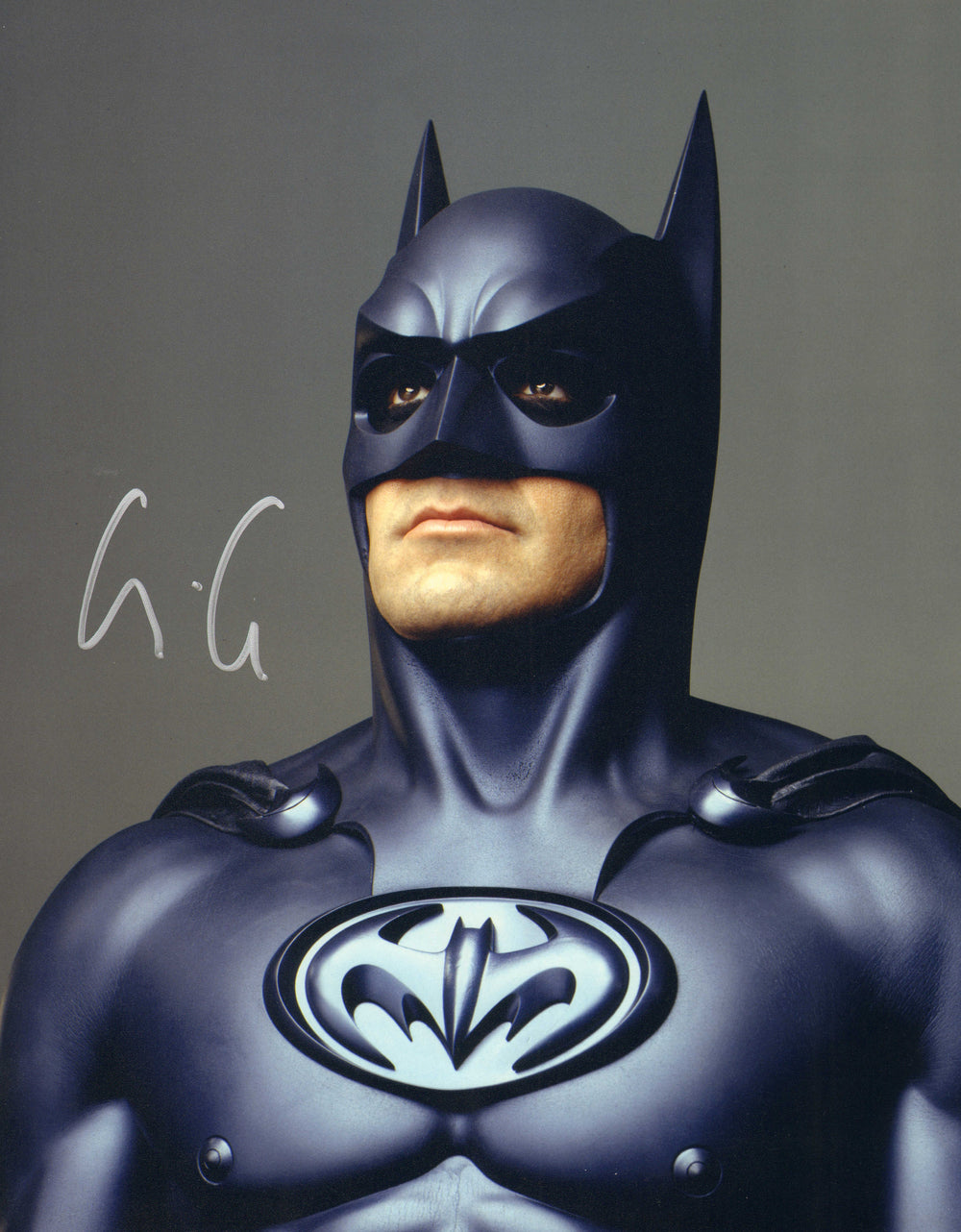 George Clooney as Batman in Batman & Robin Signed 11x14 Photo