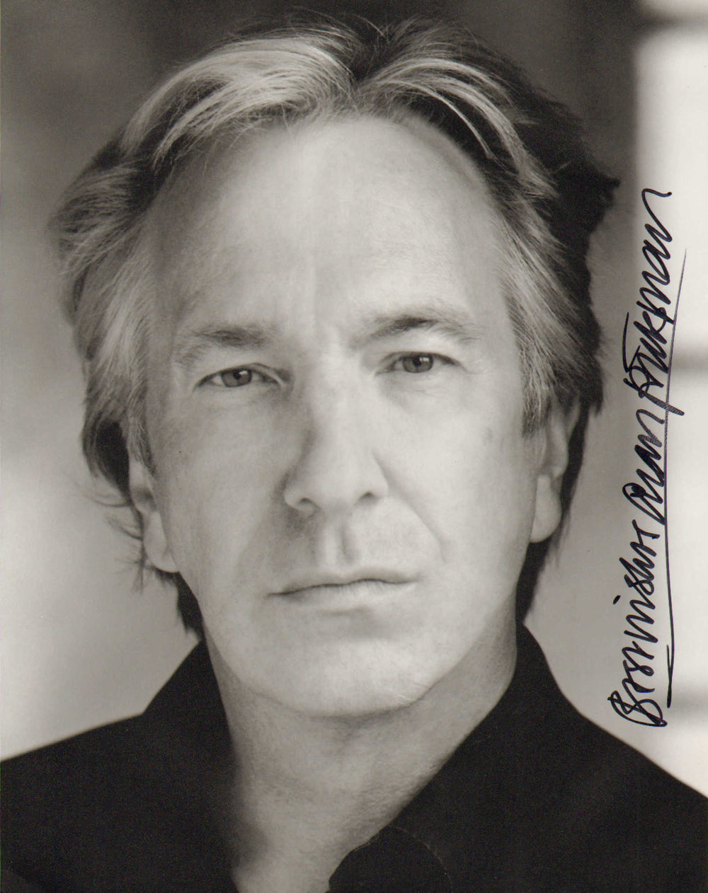 Alan Rickman from Die Hard, Harry Potter, Love Actually, Dogma, & Galaxy Quest Signed 8x10 Photo
