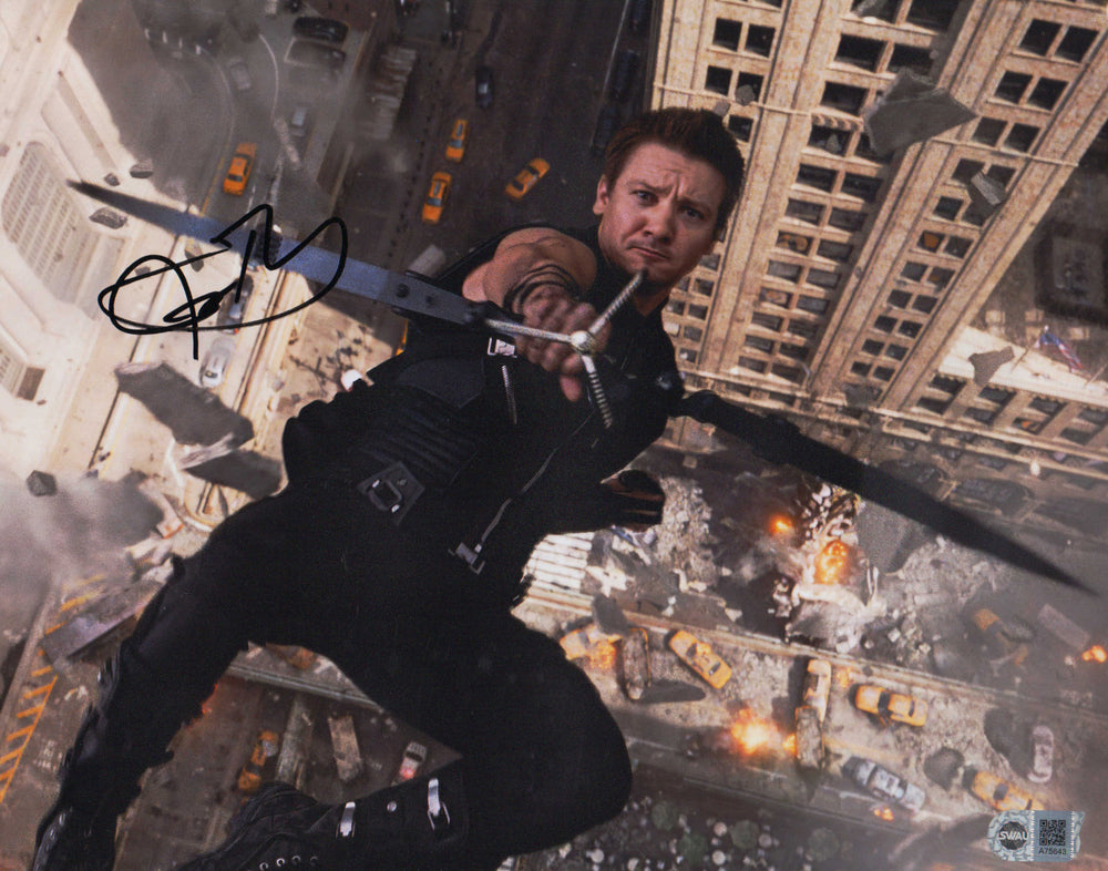 Jeremy Renner as Hawkeye in The Avengers (SWAU) Signed 11x14 Photo