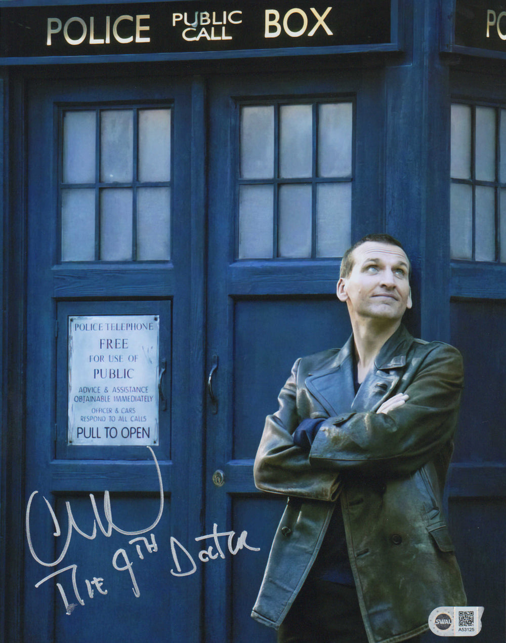 Christopher Eccleston as The Ninth Doctor in Doctor Who (SWAU) Signed 11x14 Photo with Character Name