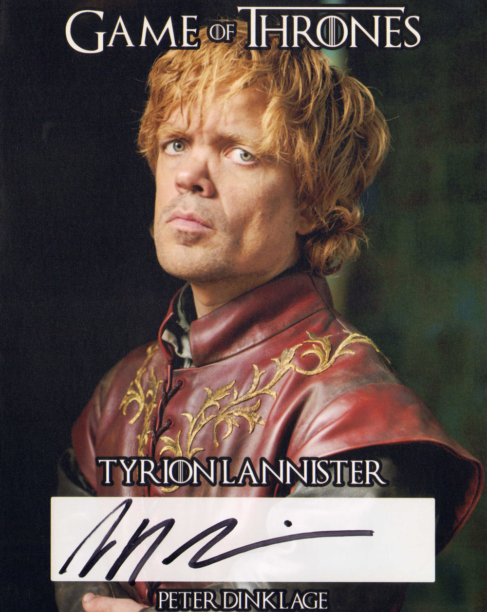 Peter Dinklage as Tyrion Lannister in Game of Thrones Signed 8x10 Photo