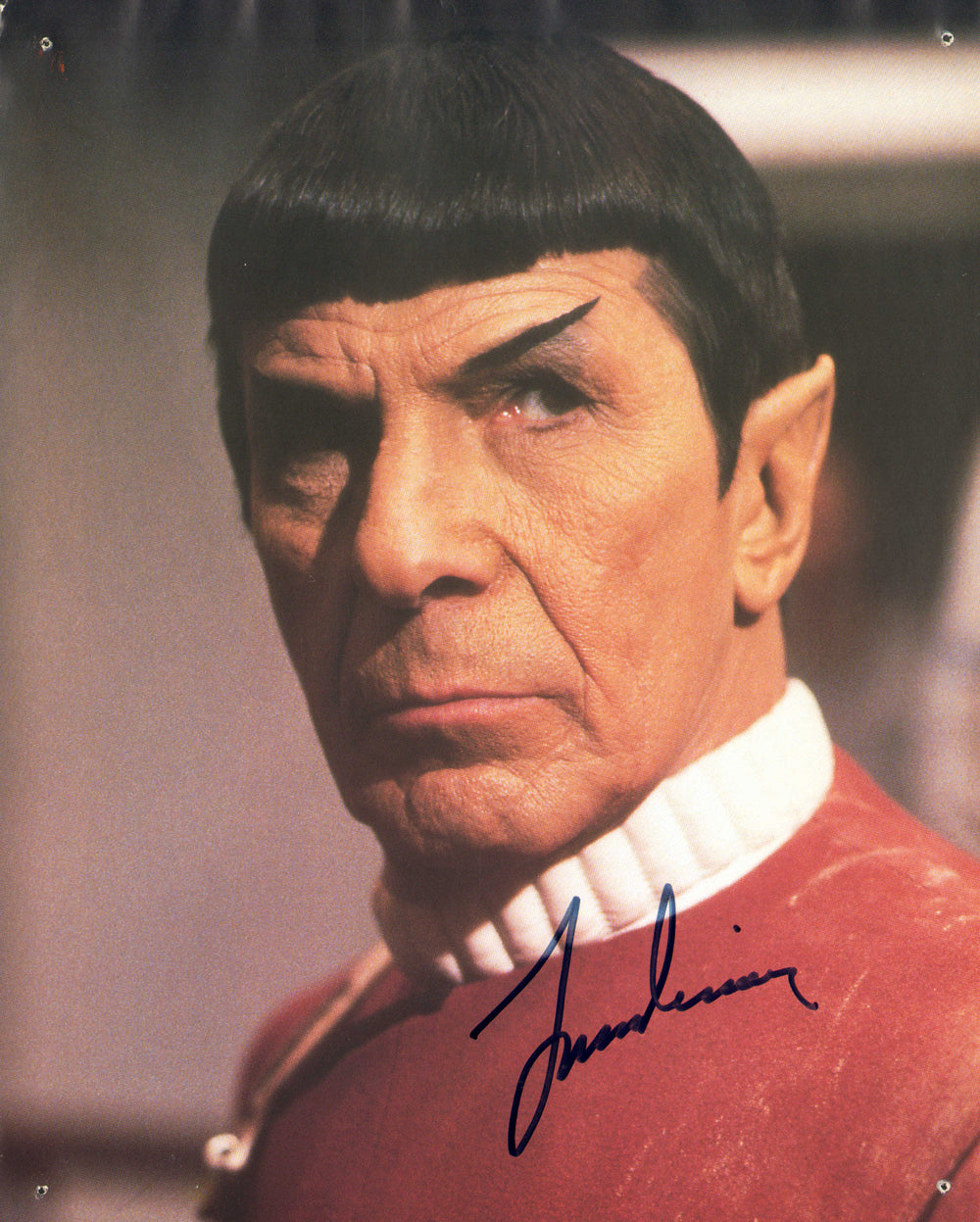 Leonard Nimoy as Spock in Star Trek V: The Final Frontier Signed 8x10 Photo