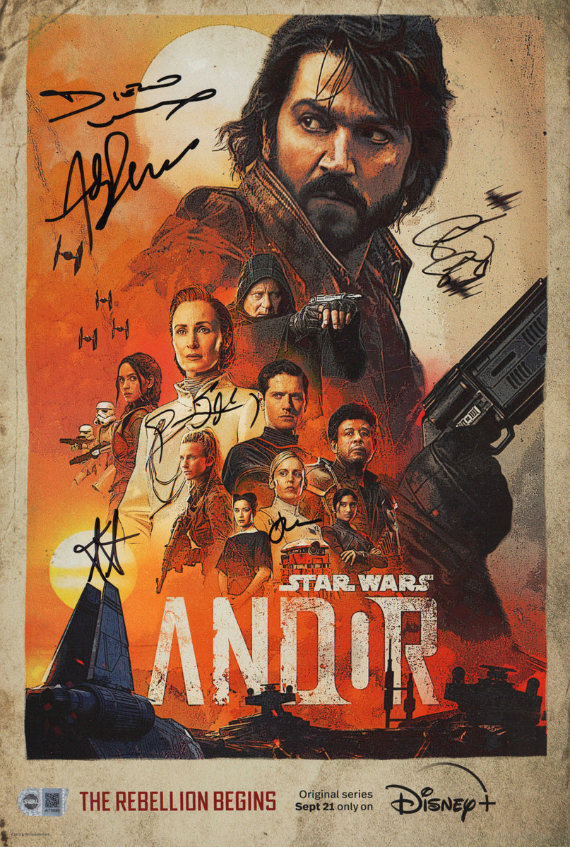 Star Wars: Andor (SWAU) 13x19 Mini Poster Cast Signed by Diego Luna, G ...