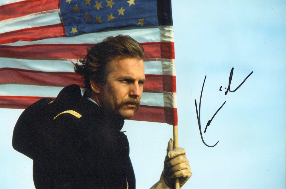 Kevin Costner as Lt. John J. Dunbar in Dances with Wolves Signed 8x12 Photo