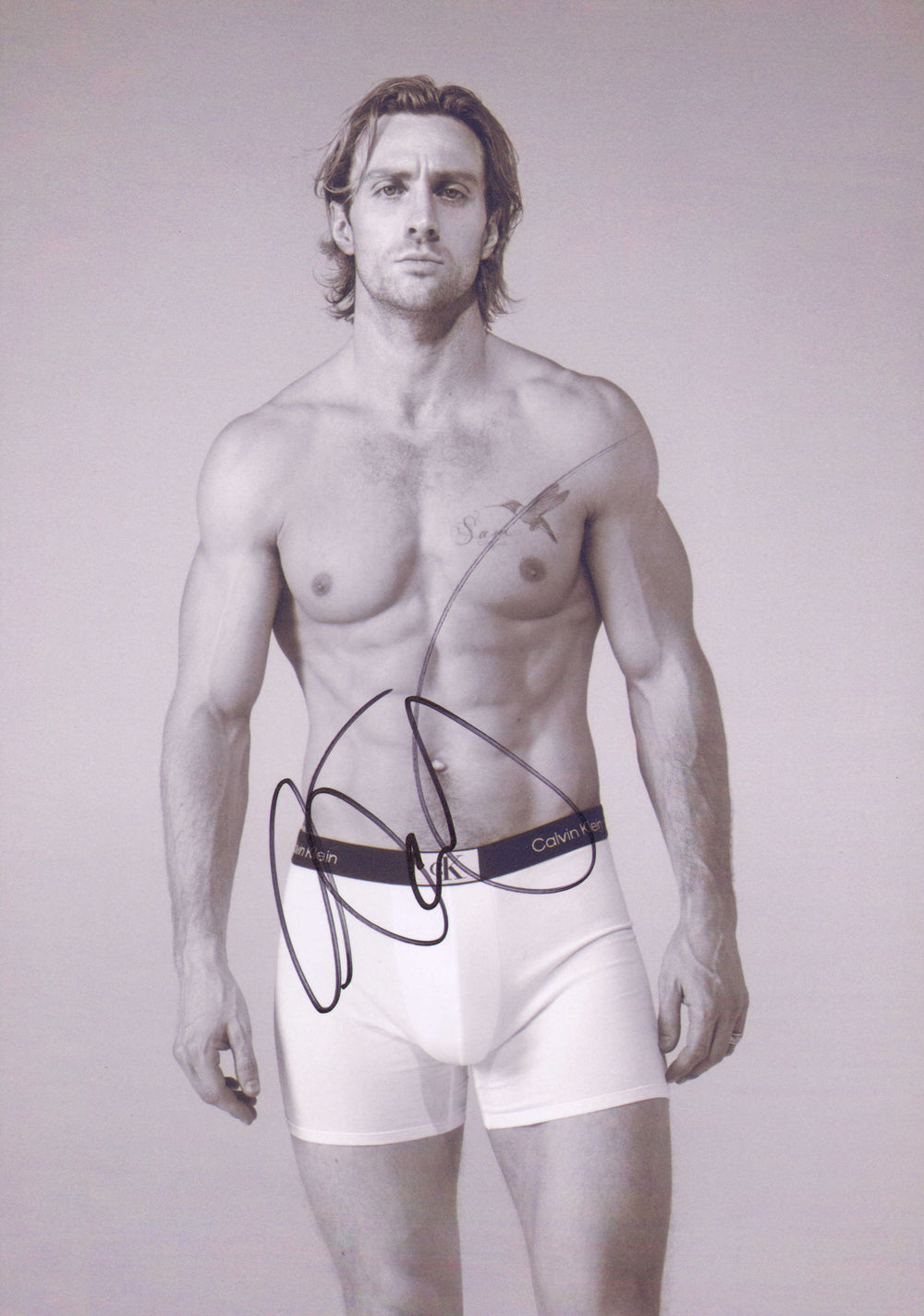 Aaron Taylor-Johnson from Kraven, Nosferatu, Kick-Ass, The Avengers, & Bullet Train Sexy Signed 8.25x11.75 Photo