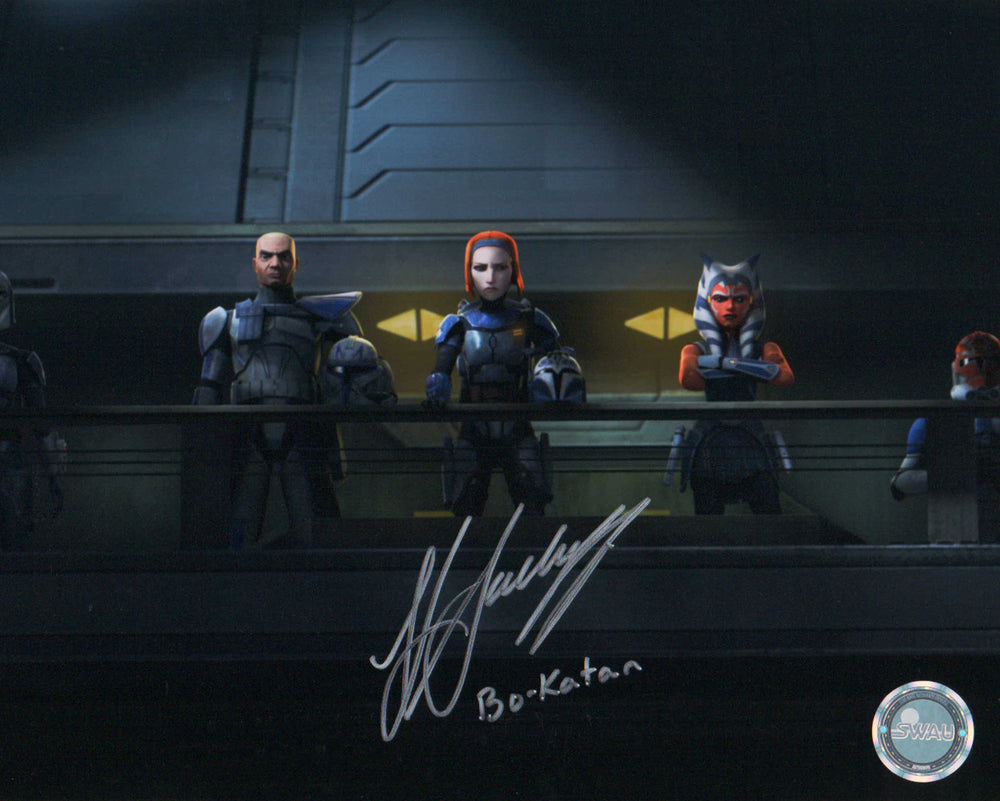 Katee Sackhoff as Bo-Katan in Star Wars: The Clone Wars (SWAU Witnessed) Signed 8x10 Photo with Character Name