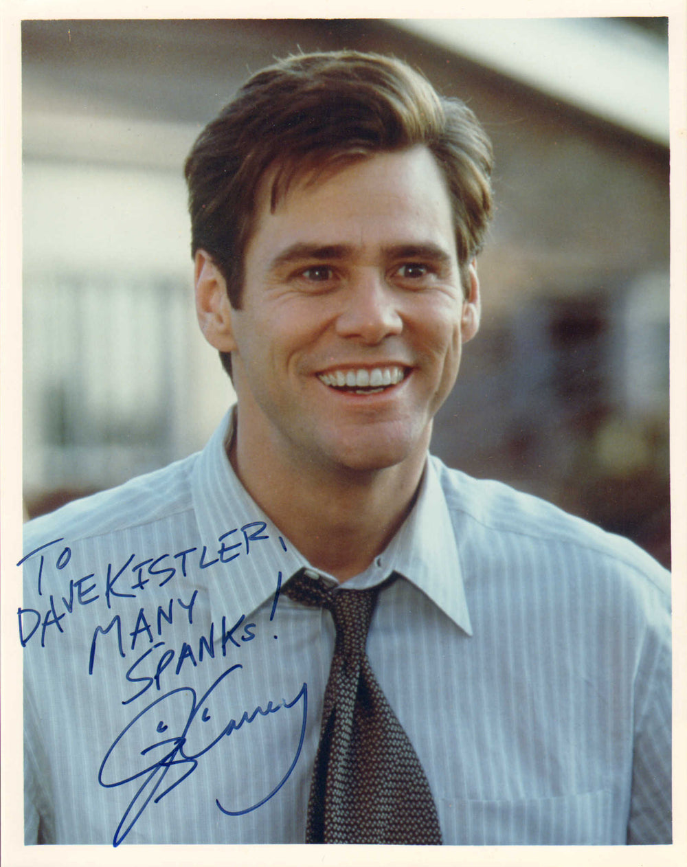 Jim Carrey as Fletcher Reede in Liar Liar Signed 8x10 Photo