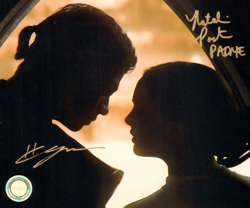 Hayden Christensen as Anakin Skywalker & Natalie Portman as Padme Amidala from Star Wars Episode II: Attack of the Clones (SWAU) Signed 8x10 Photo with Character Name