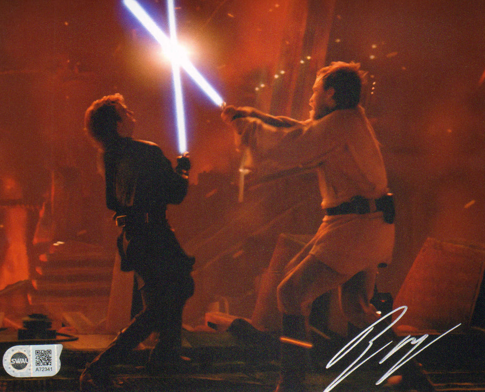 Ewan McGregor as Obi-Wan Kenobi vs. Anakin Skywalker in Star Wars Episode III: Revenge of the Sith (SWAU) Signed 8x10 Photo