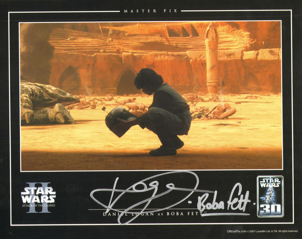 Daniel Logan as Boba Fett in Star Wars Episode II: Attack of the Clones (Official Pix) Signed 8x10 Photo with Character Name