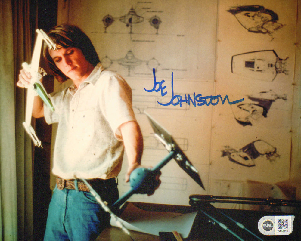 Joe Johnson with X-Wing & Tie Fighter Behind the Scenes of Star Wars (SWAU) Signed 8x10 Photo