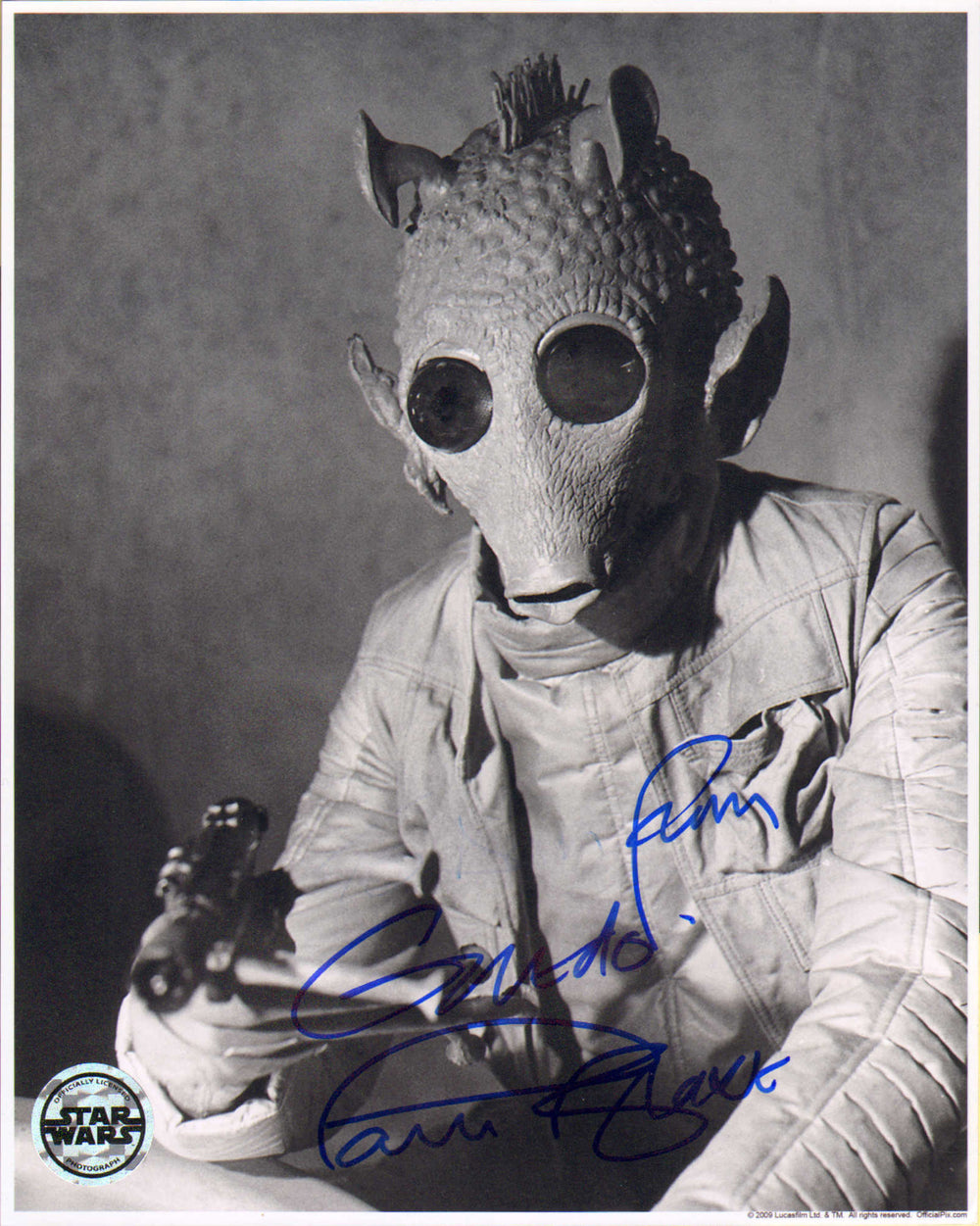 Paul Blake as Greedo in Star Wars: A New Hope (Official Pix) Signed 8x10 Photo with Character Name