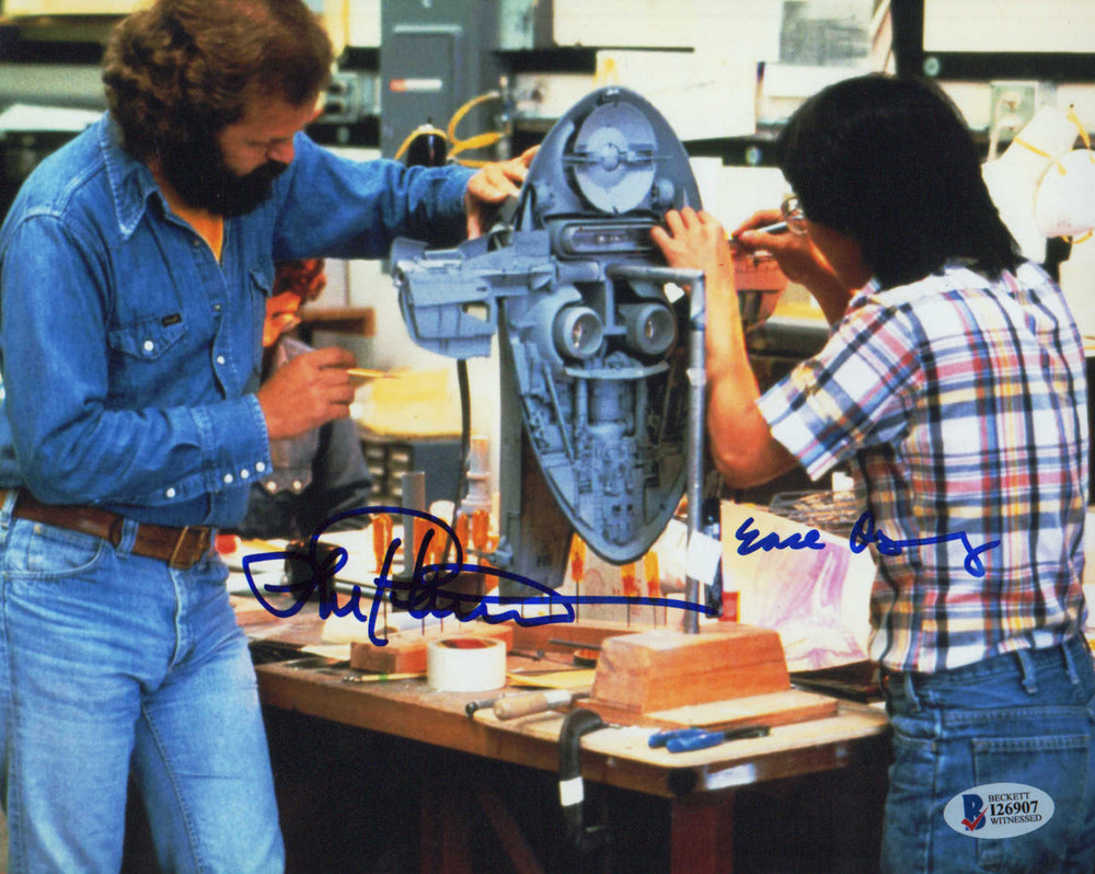 Lorne Peterson & Ease Owyeung ILM Visual Effects Artists Behind the Scenes of Star Wars: The Empire Strikes Back (SWAU) Signed 8x10 Photo