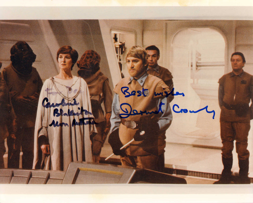 Caroline Blakiston as Mon Mothma & Dermot Crowley as General Madine in Star Wars: Return of the Jedi Signed 8x10 Photo