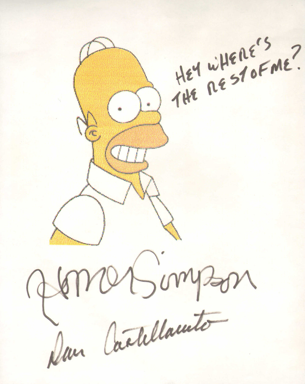 Dan Castellaneta as Homer Simpson in The Simpsons Signed 8x10 Photo with Character Name & Quote