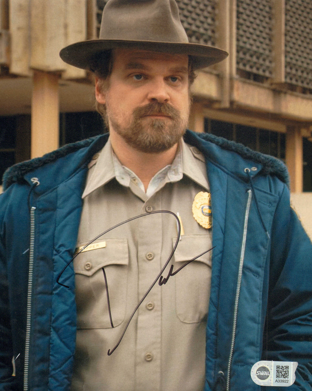 David Harbour as Jim Hopper in Stranger Things (SWAU) Signed 8x10 Photo