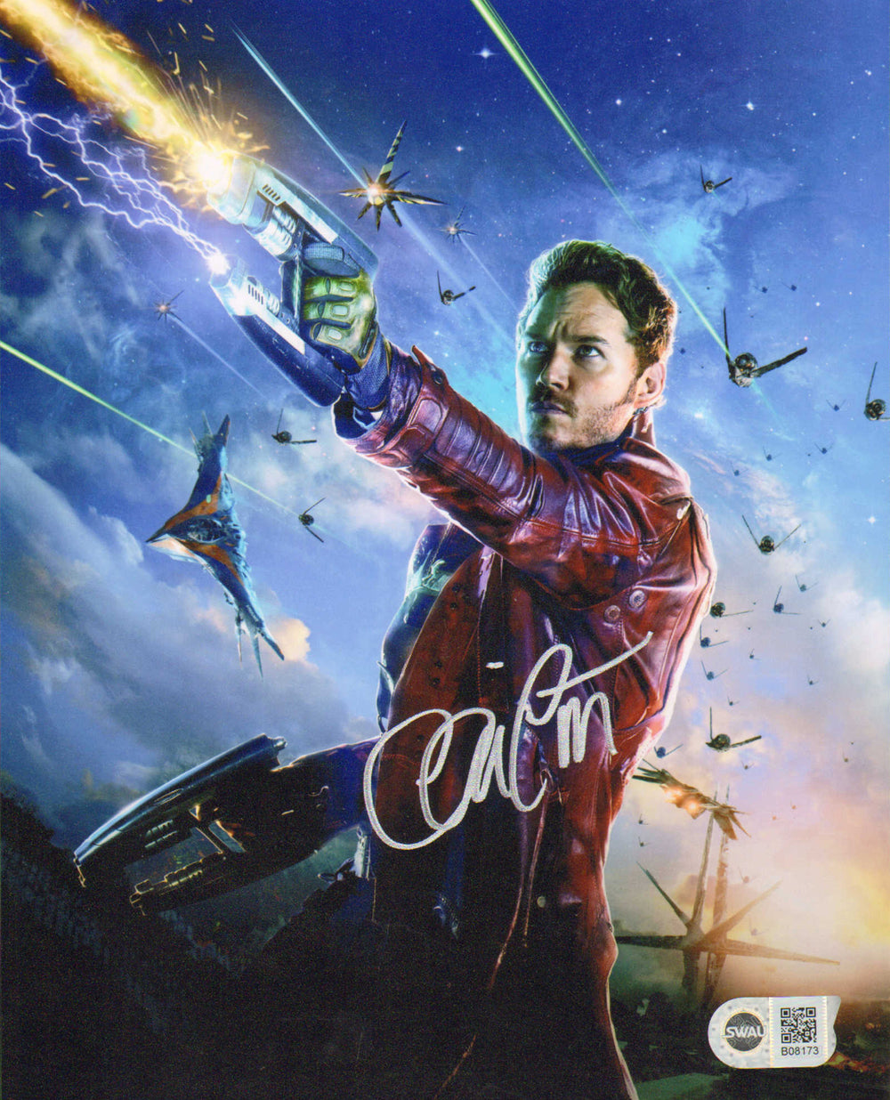 Chris Pratt as Star-Lord in Guardians of the Galaxy (SWAU) Signed 8x10 Photo