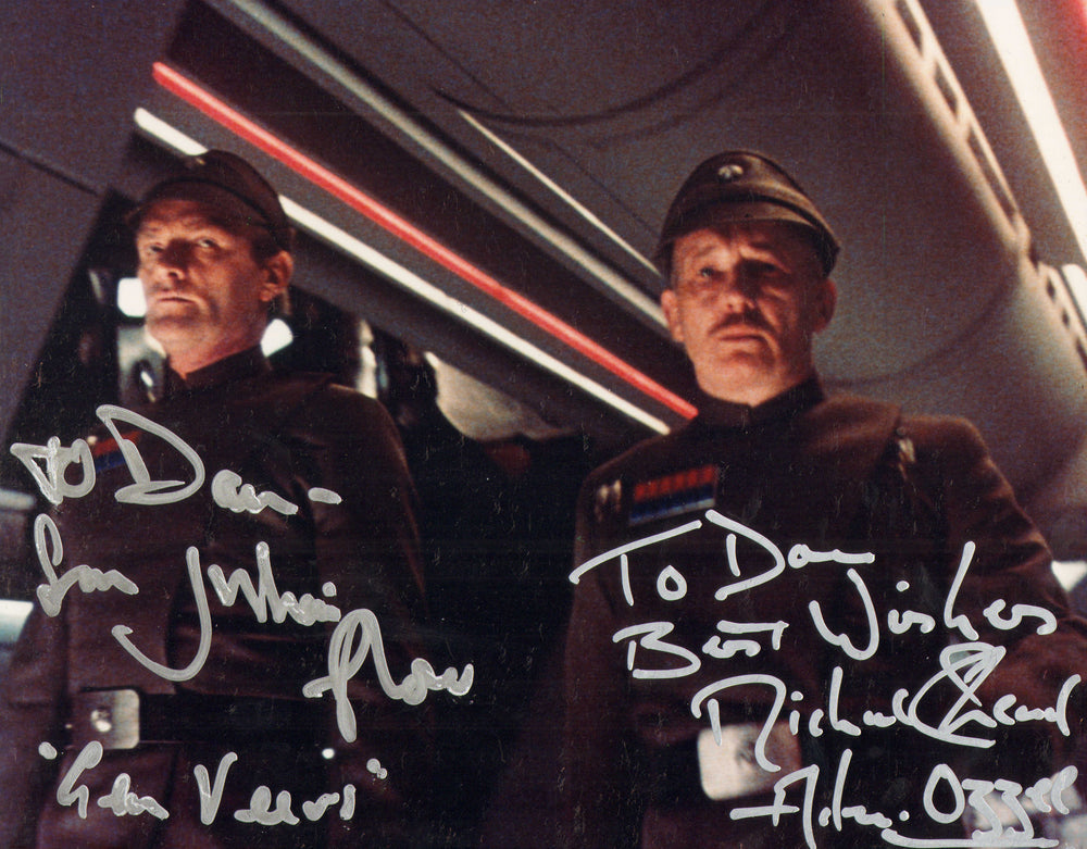 Julian Glover as General Veers & Michael Sheard as Admiral Ozzel in Star Wars: The Empire Strikes Back Signed 8x10 Photo