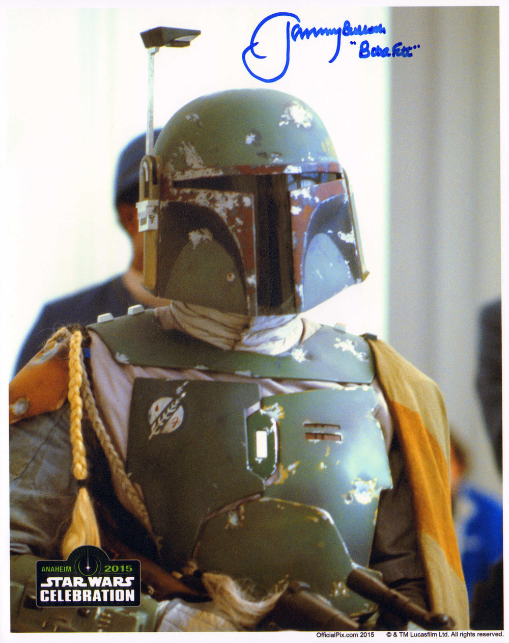 Jeremy Bulloch as Boba Fett in Star Wars: The Empire Strikes Back (Official Pix Celebration) Signed 8x10 Photo with Character Name