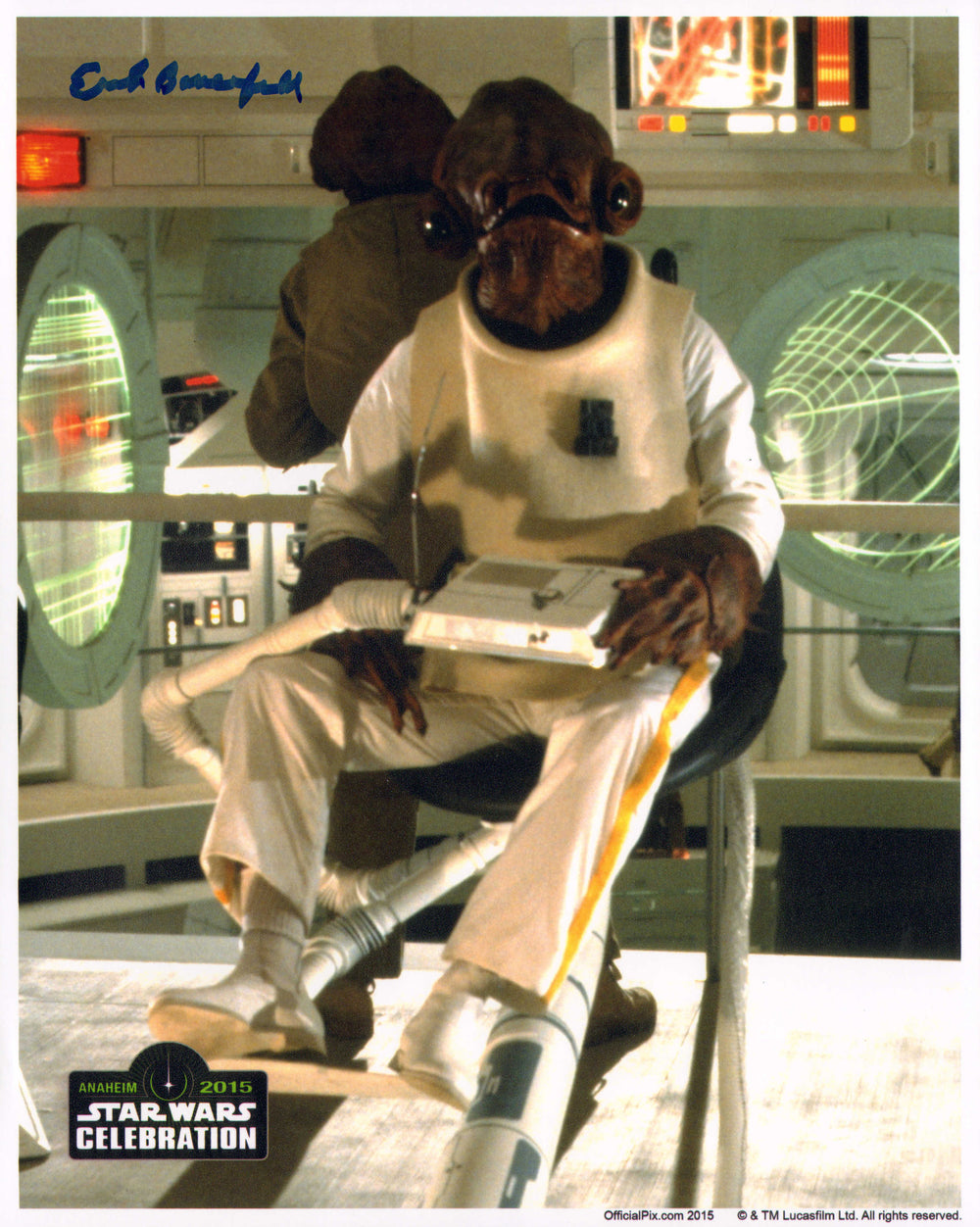 Erik Bauersfeld as Admiral Ackbar in Star Wars: Return of the Jedi (Official Pix Celebration) Signed 8x10 Photo