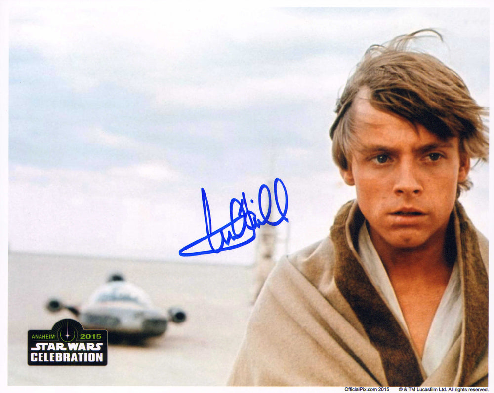 Mark Hamill as Luke Skywalker in Star Wars: A New Hope (Official Pix Celebration) Signed 8x10 Photo