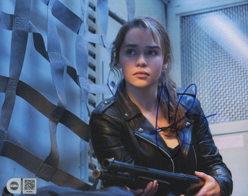 Emilia Clarke as Sarah Connor in Terminator Genisys (SWAU Authenticated) Signed 8x10 Photo