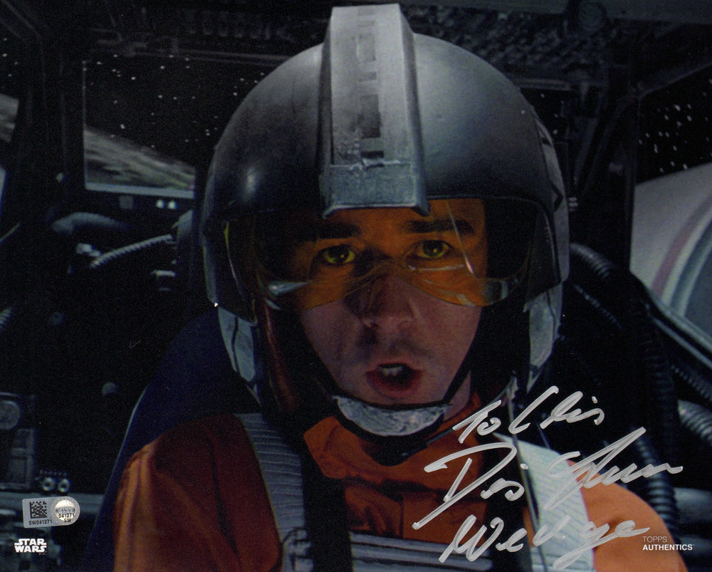 Denis Lawson as Wedge Antilles in Star Wars: A New Hope (Topps Star Wars Authentics) Signed 8x10 Photo with Character Name