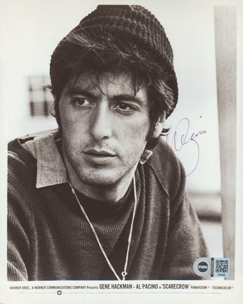 Al Pacino as Lion Delbuchi in Scarecrow (SWAU Authenticated) Signed 8x10 Photo