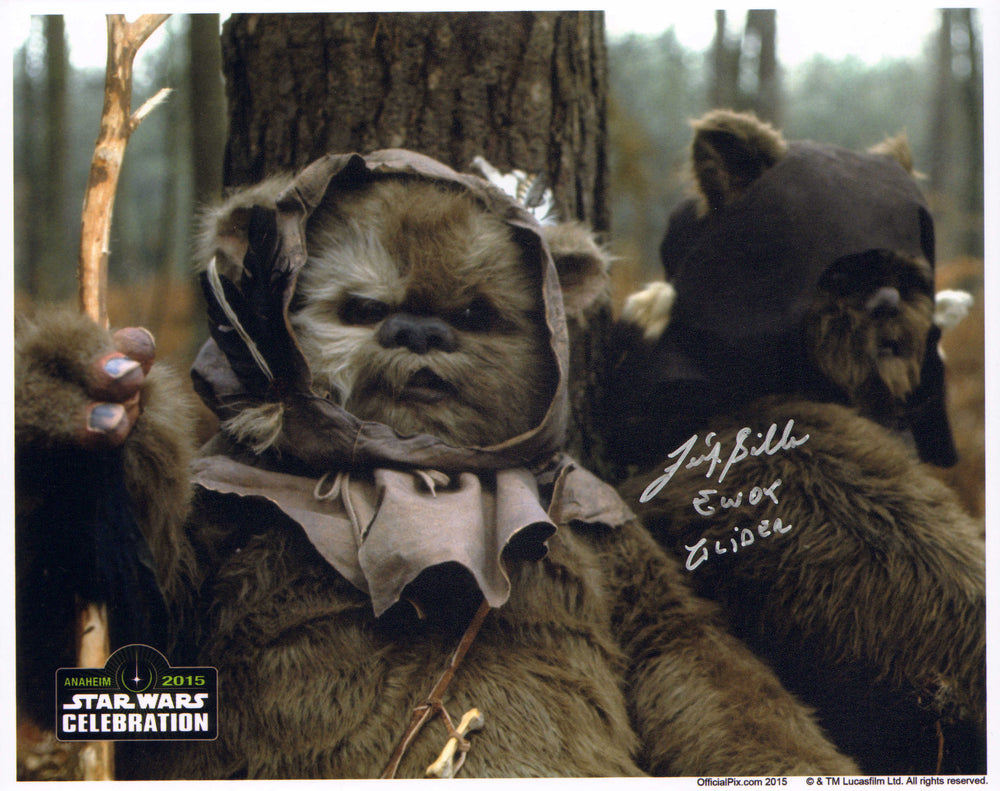 Felix Silla as Ewok Gilder in Star Wars: Return of the Jedi (Official Pix Celebration) Signed 8x10 Photo with Character Name