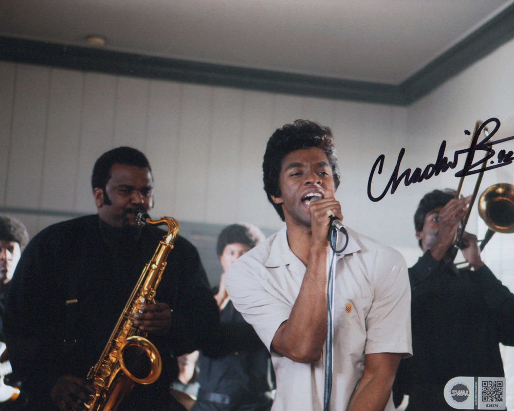 Chadwick Boseman as James Brown in Get On Up (SWAU) Signed 8x10 Photo
