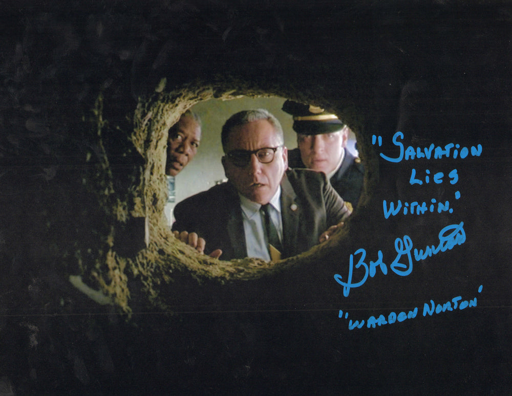 Bob Gunton as Warden Samuel Norton in The Shawshank Redemption Signed 11x14 Photo with Character Name & Quote