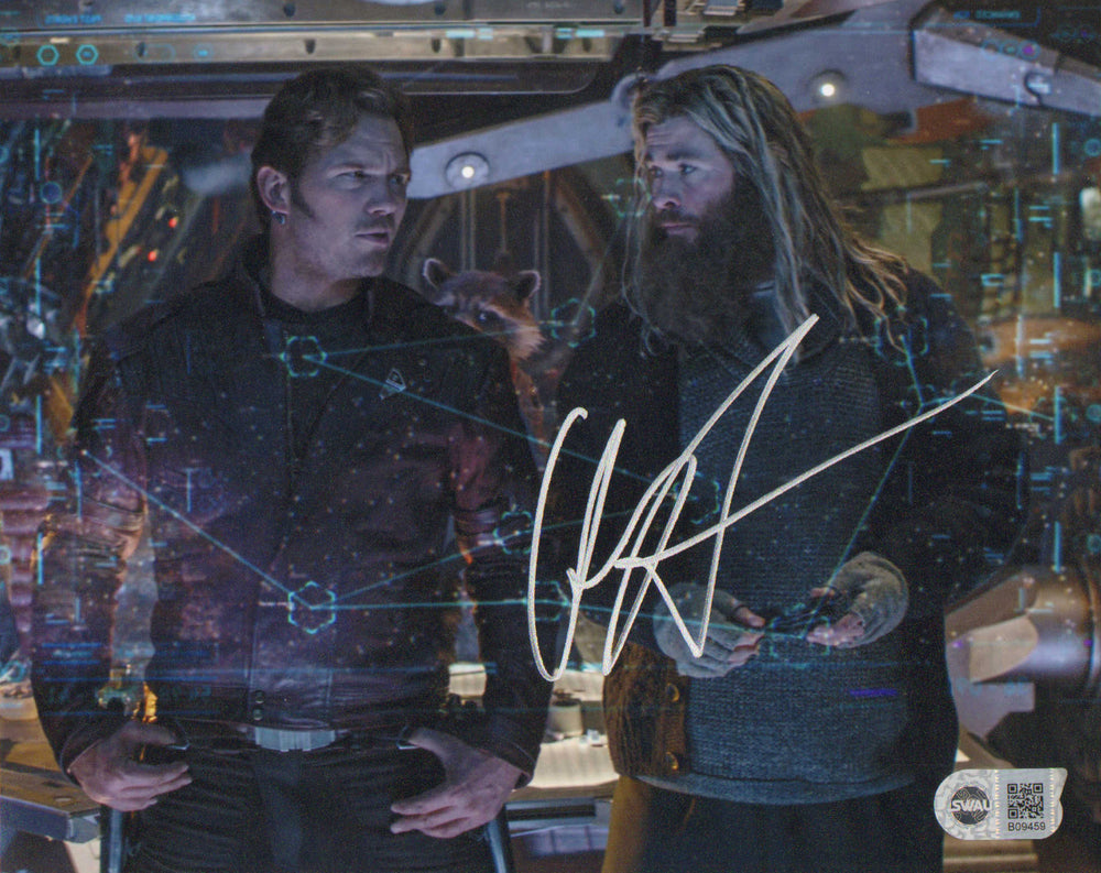 Chris Hemsworth as Thor with Star-Lord in Avengers: Endgame (SWAU) Signed 8x10 Photo