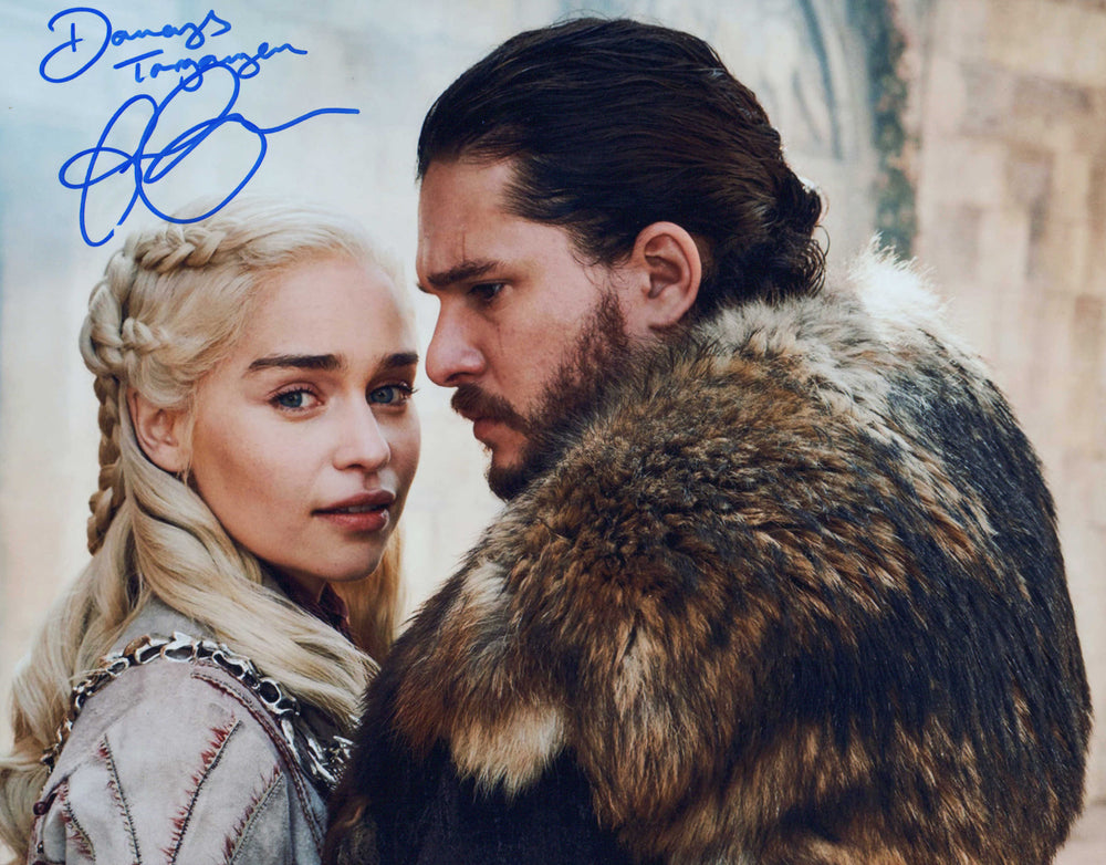 Emilia Clarke as Daenerys Targaryen in Game of Thrones Signed 11x14 Photo with Character Name