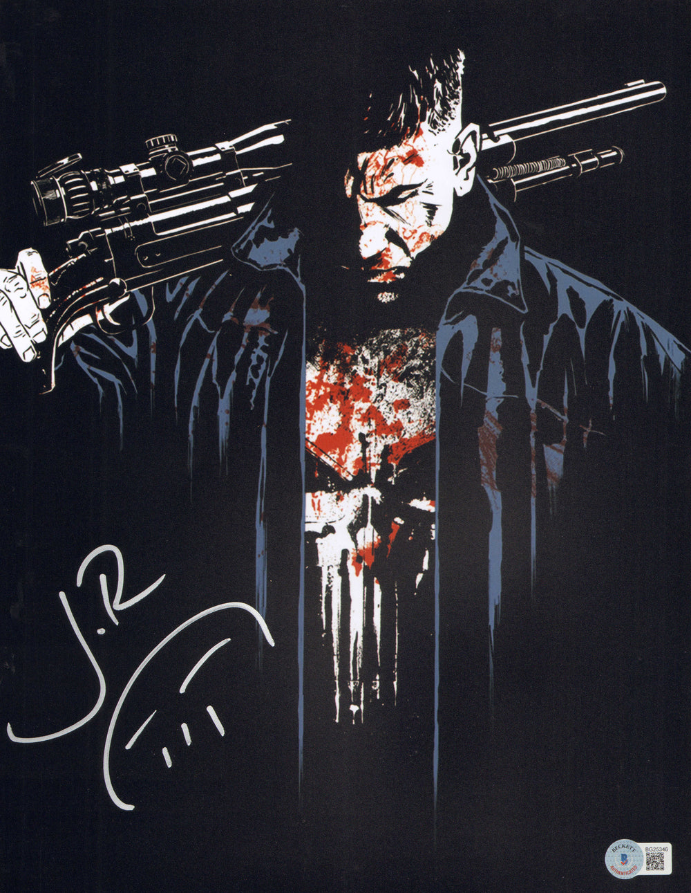Jon Bernthal as The Punisher in The Punisher (Beckett) Signed 11x14 Mini Poster with Sketch