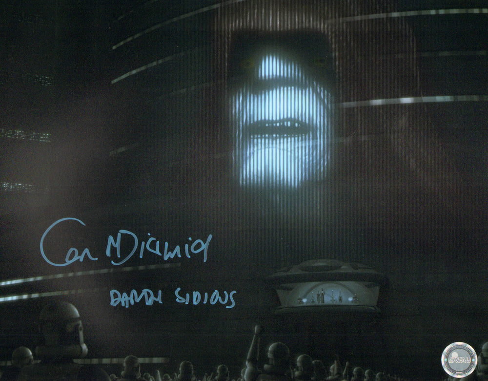 Ian McDiarmid as Darth Sidious in Star Wars: The Clone Wars (SWAU) Signed 11x14 Photo with Character Name