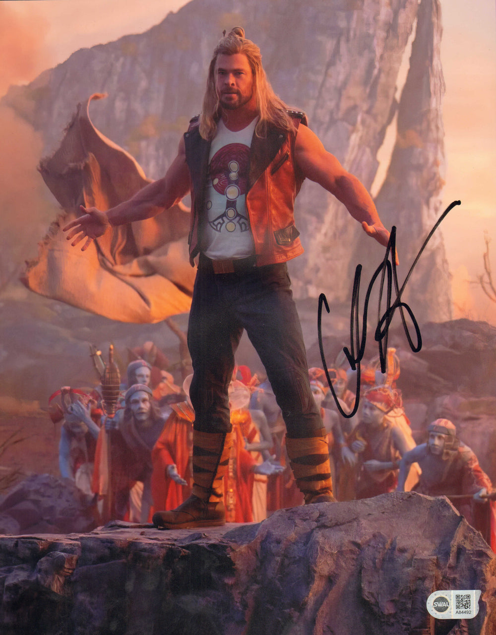 Chris Hemsworth as Thor in Thor: Love & Thunder (SWAU) Signed 11x14 Photo