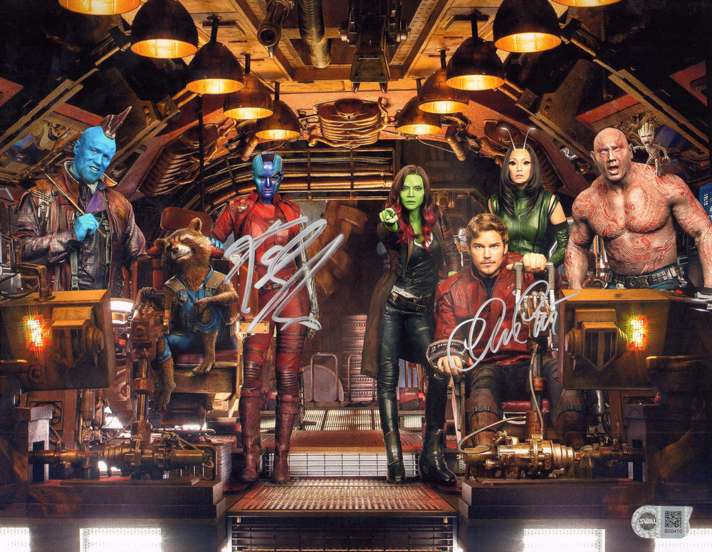 Chris Pratt as Star-Lord & Karen Gillan as Nebula in Guardians of the Galaxy Vol. 2 (SWAU) Signed 11x14 Photo