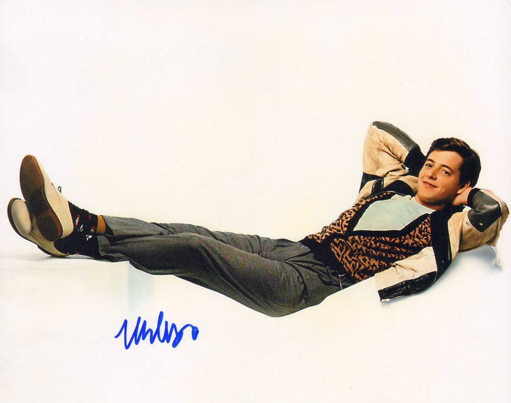 Matthew Broderick as Ferris Bueller in Ferris Bueller's Day Off Signed 8x10 Photo