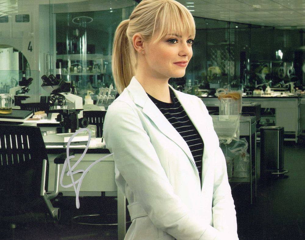 Emma Stone as Gwen Stacy in The Amazing Spider-Man Signed 8x10 Photo