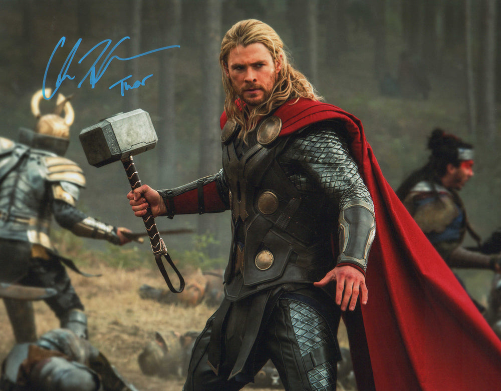 Chris Hemsworth as Thor in Thor: The Dark World Signed 11x14 Photo