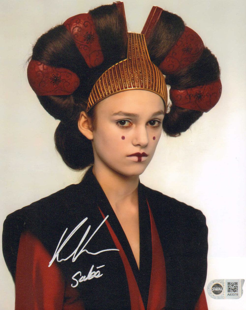 Keira Knightley as Sabe in Star Wars Episode I: The Phantom Menace (SWAU) Signed 8x10 Photo with Character Name