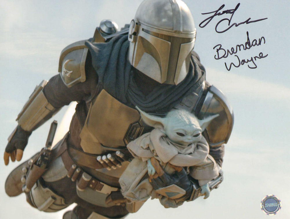 Brendan Wayne & Lateef Crowder as the Mandalorian in Star Wars: The Mandalorian (SWAU) Signed 11x14 Photo